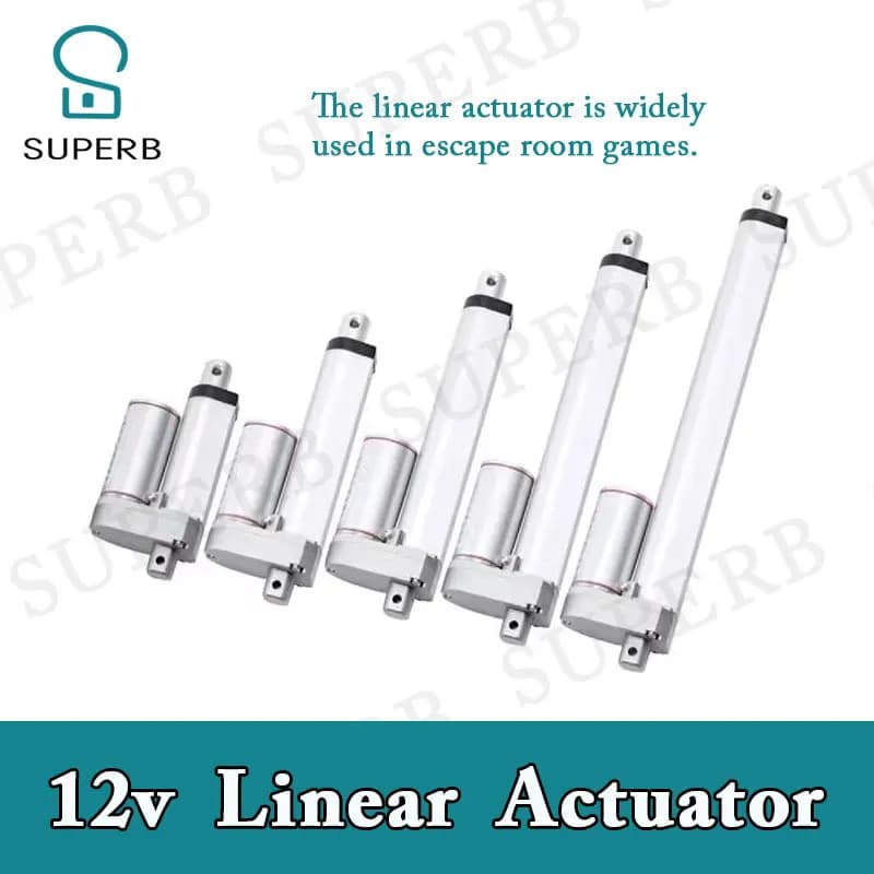 Superb Escape Room puntelli attuatore lineare elettrico 200mm attuatore lineare Storke DC 12V la nuova stanza fuga avventuriero puntelli di gioco
