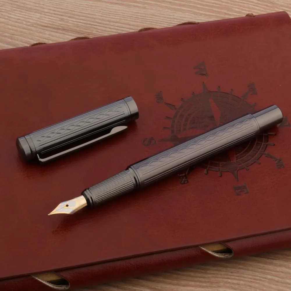 High quality Brand Metal Yong Sheng Fountain Pen wave Gun gray Luxury 0.5MM nib Office school supplies Ink Pens For Writing new