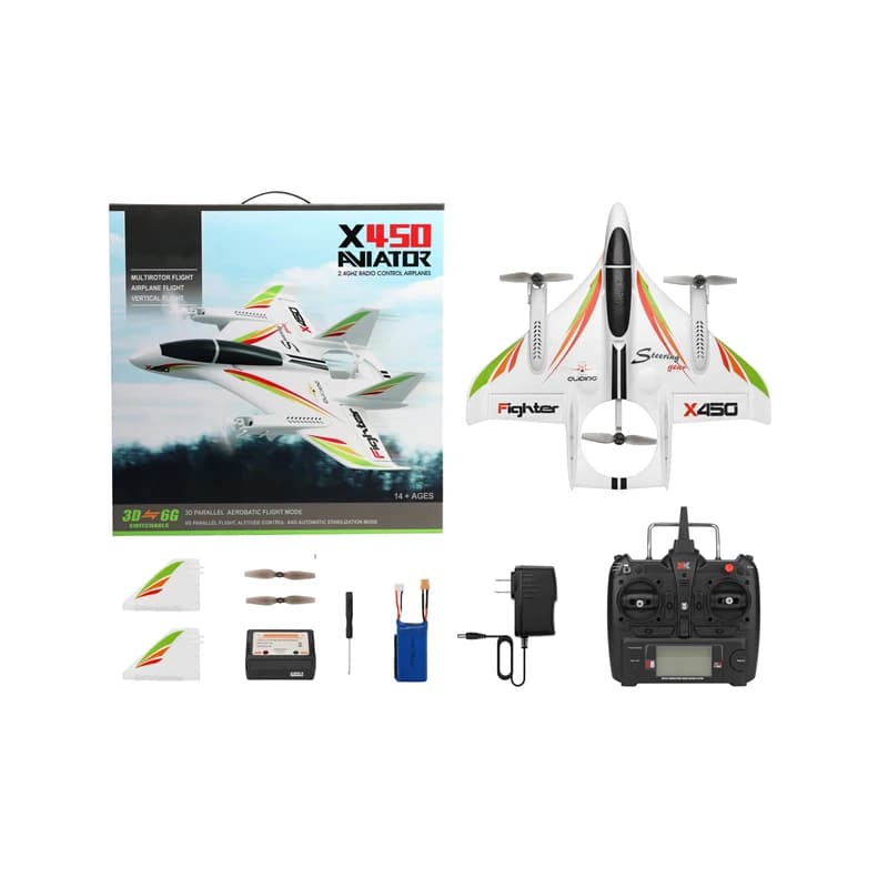 2019 originale WLtoys XK X450 RC Airplane 6CH Brushless Motor Hold altezza Design 3D/6G decollo e atterraggio Stunt RC Drone