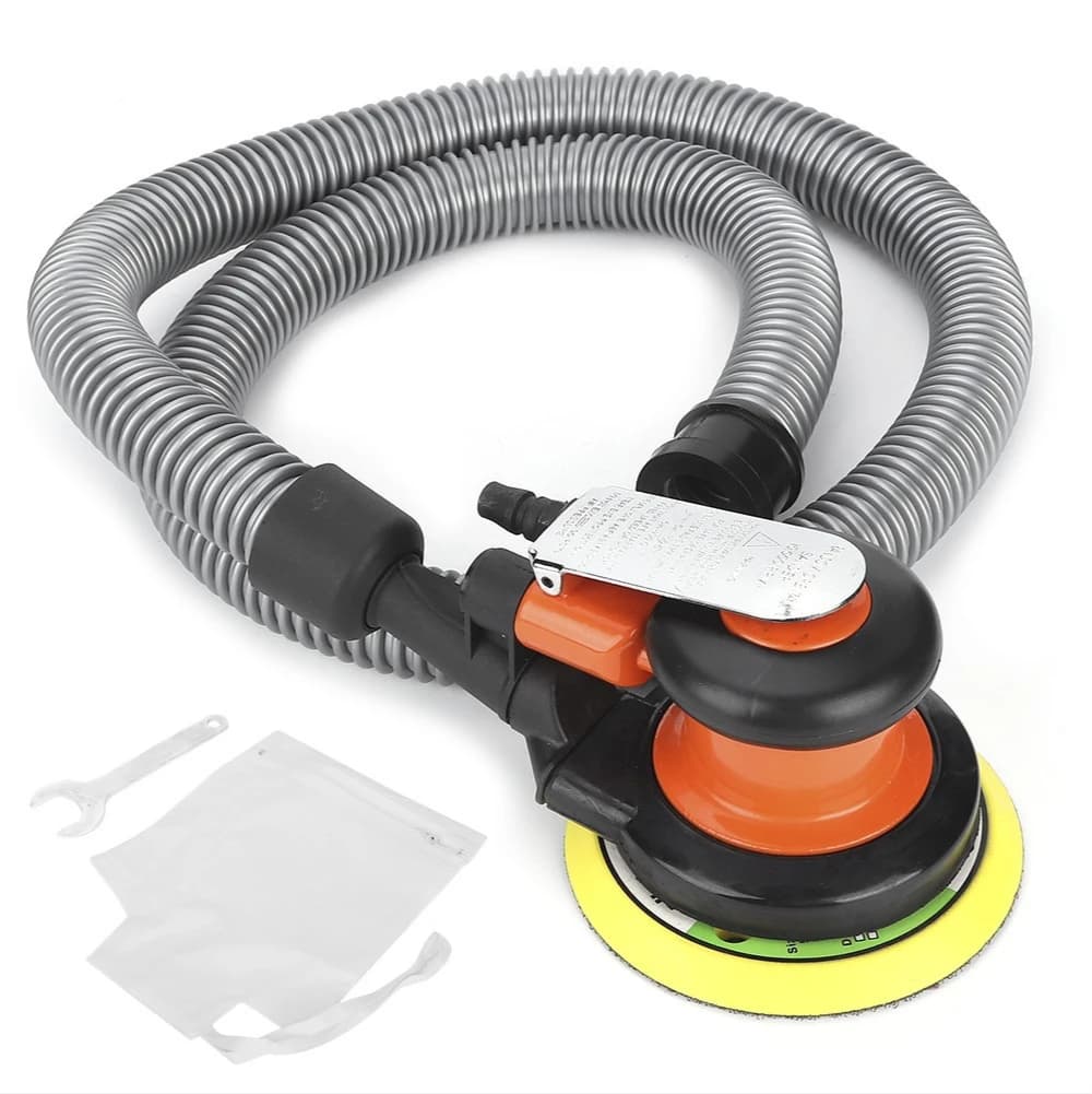 Smerigliatrice pneumatica da 5 pollici per carta vetrata, smerigliatrice a gas, smerigliatrice a secco con lucidatrice per smerigliatrice per auto sottovuoto