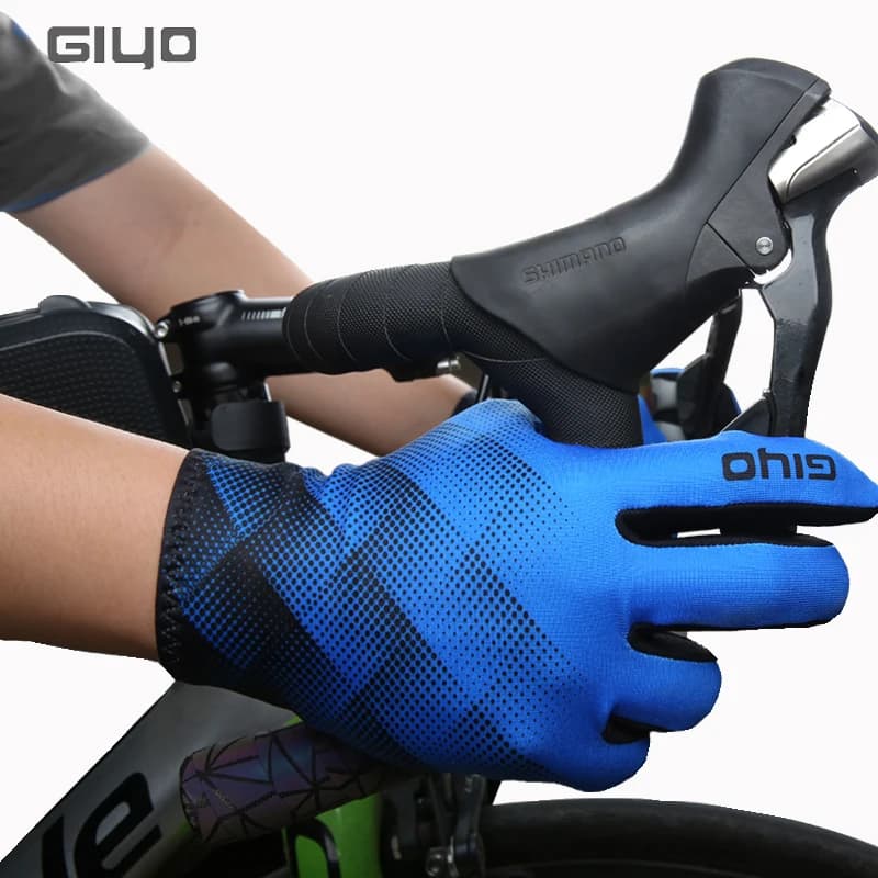 Boodun Lycra thermal autumn winter cycling full finger gloves Luvas de Bicicletas Outdoor sports MTB Touch Screen long gloves