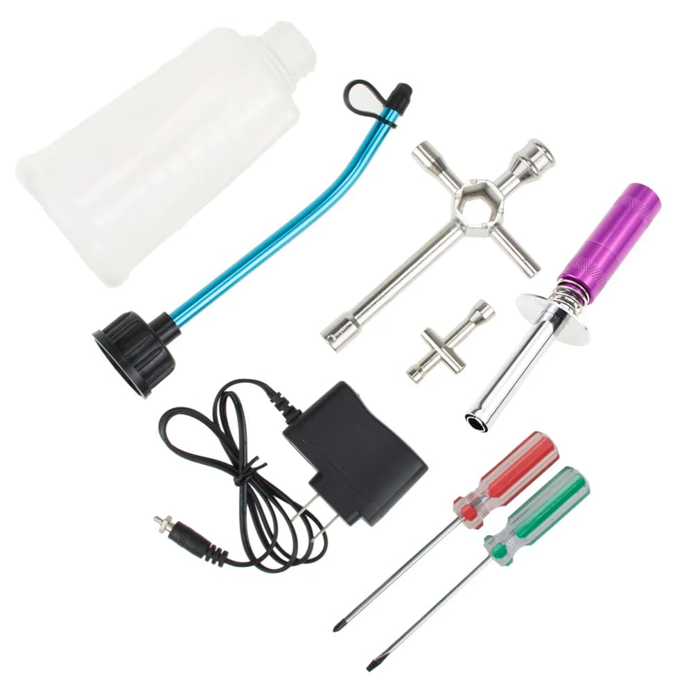 1 set US Caricatore Nitro Gas Spark Candela Accenditore Starter Kit Per 1/10 RC Parti di Motore Aerei Heli