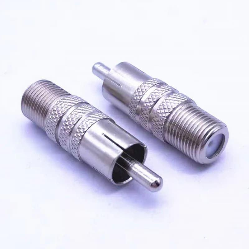 5 pz/lotto Argento BNC maschio A F femmina Imperiale RCA AV Adattatore del Connettore per CCTV Telecamera di Sicurezza di Sorveglianza Video Jack spina