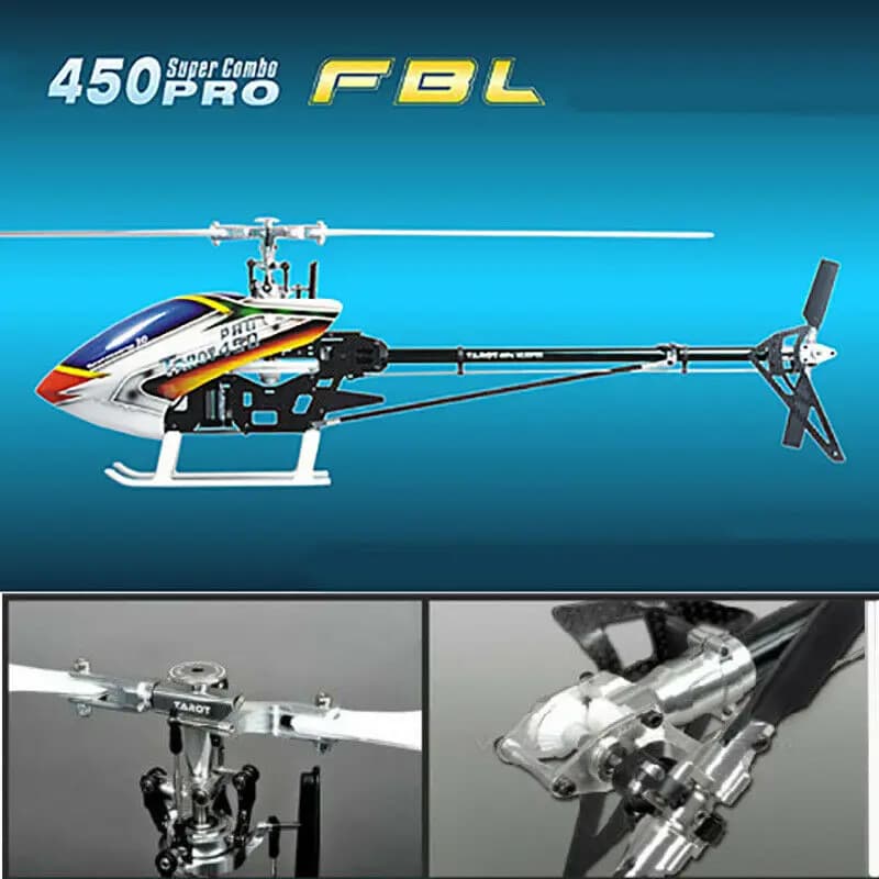 Oroginal Tarot 450PRO V2 FBL Flybarless RC 6CH Helicopter Metal Kit TL20006