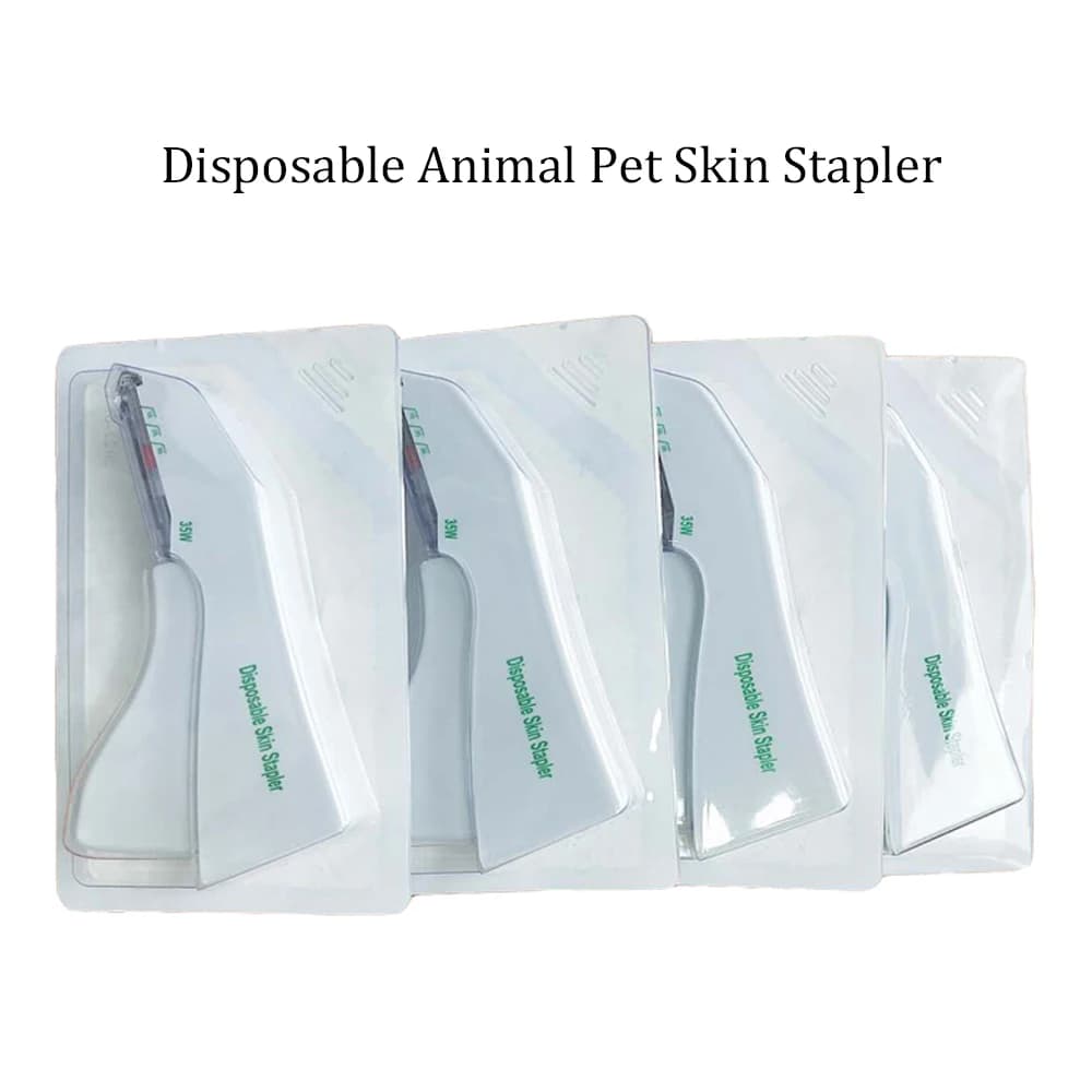 Macchina per cucire ferite monouso sterile per pelle di animale domestico Uso di cani e gatti Cucitrice per pelle di animale 35 chiodi in acciaio inossidabile 1 PC 2 pezzi 5 pezzi