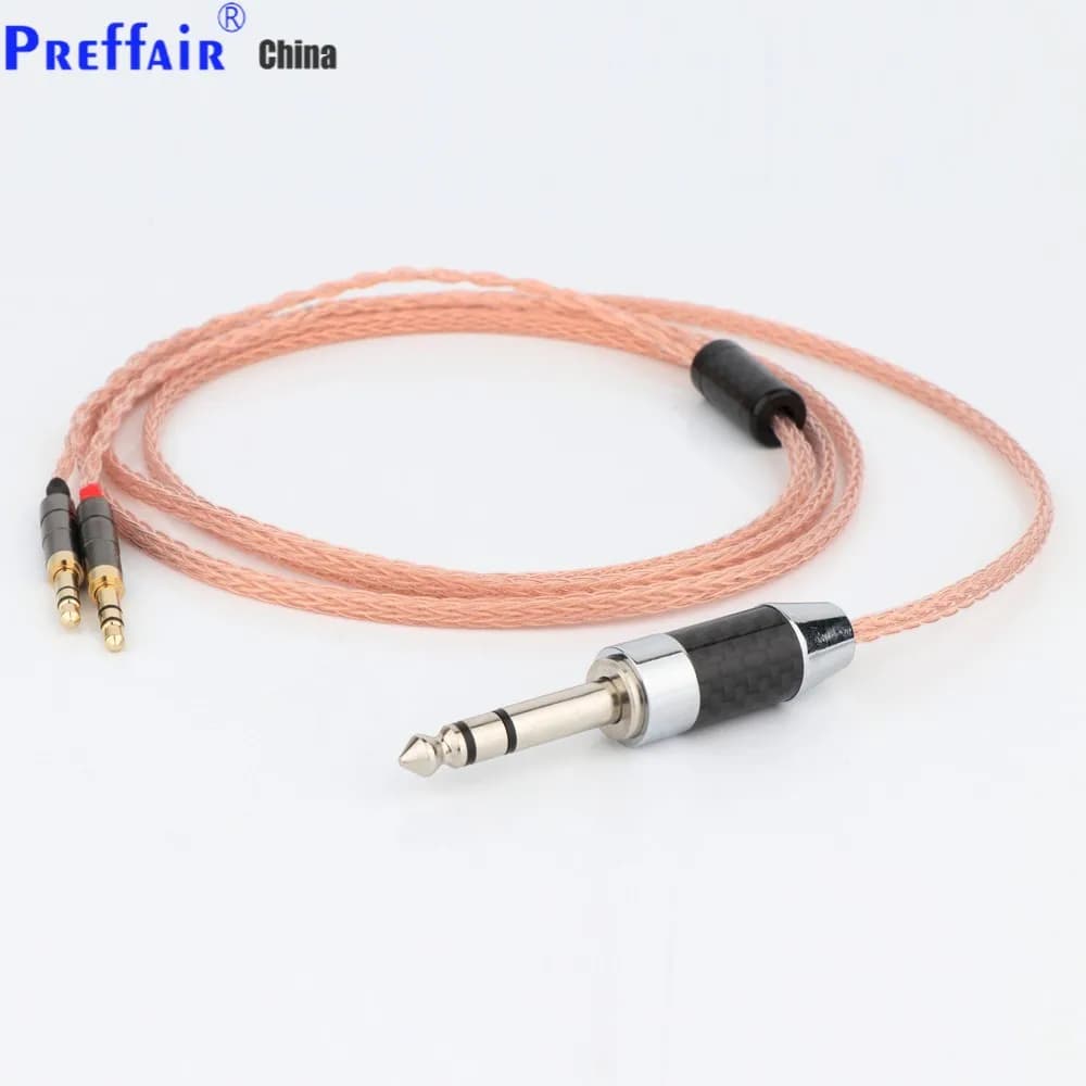 16 Core 7N OCC copper earring cable for Denon AH-D7200 AH-D5200 AH-D9200 3.5 mm headphone pin LN006748