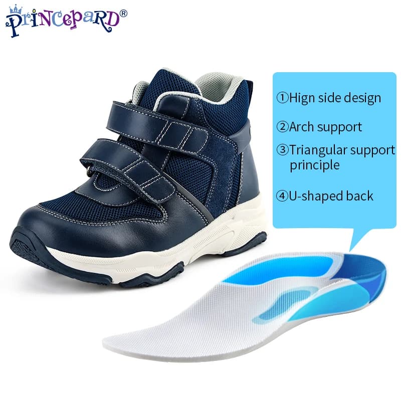 Scarpe Ortopediche Princepard per Ragazzi, Sneakers Correttive in Rete per Piedi Piatti, Supporto per Caviglia, Calzature Casual