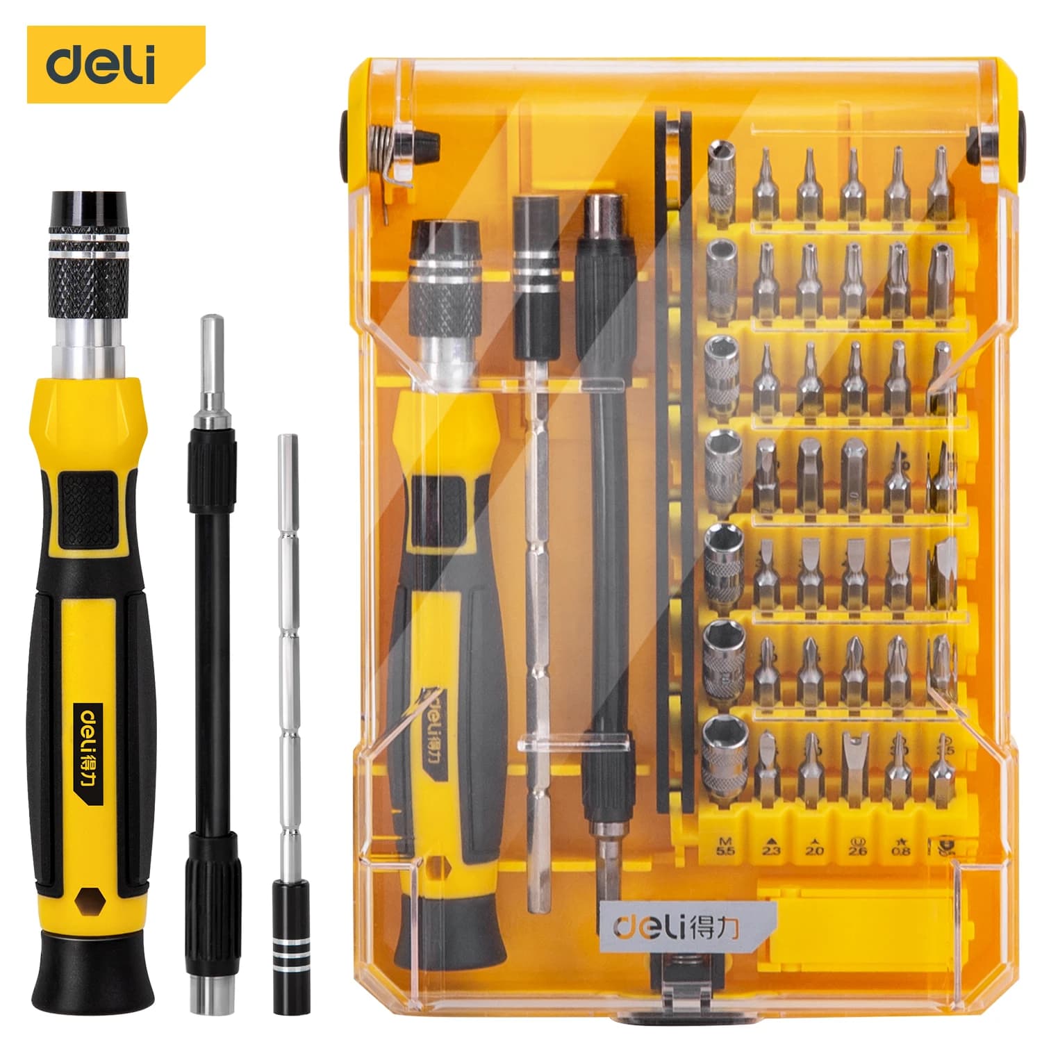 Deli 45 in 1 Set di cacciaviti di precisione cacciavite magnetico Kit di strumenti di riparazione elettronica per iPhone, orologio, Macbook,Xbox,PC