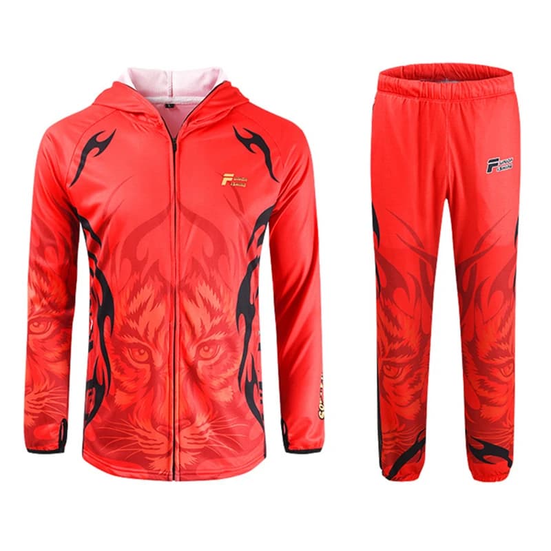 Uomo donna abbigliamento da pesca ad asciugatura rapida abiti protezione solare estiva traspirante manica lunga con cappuccio abbigliamento da pesca pantaloni camicia all'aperto