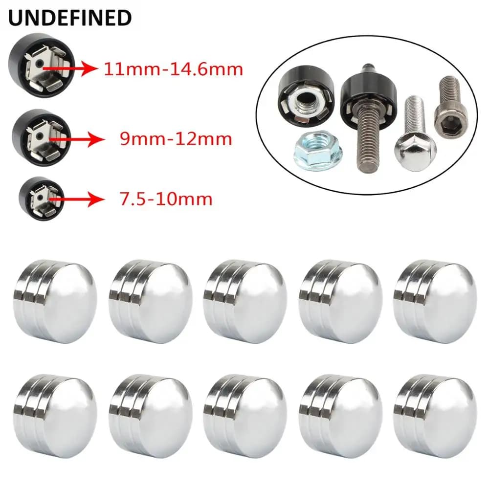 Chrome Motorcycle Head Bolt Cover Schrauben Screws Topper Caps CNC For Harley Touring Road Glide Twin Cam Sportster Dyna Softail