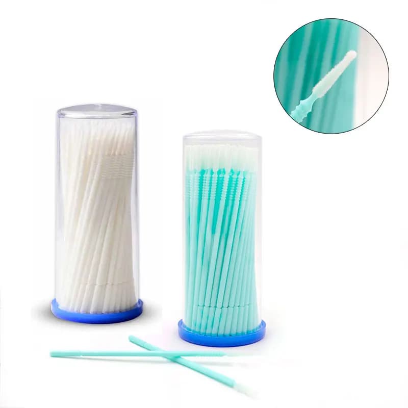 100-piece MicroBrush disposable cotton tamps for individual eyelashes removing mascara applicators Tools for Eyelash Extension
