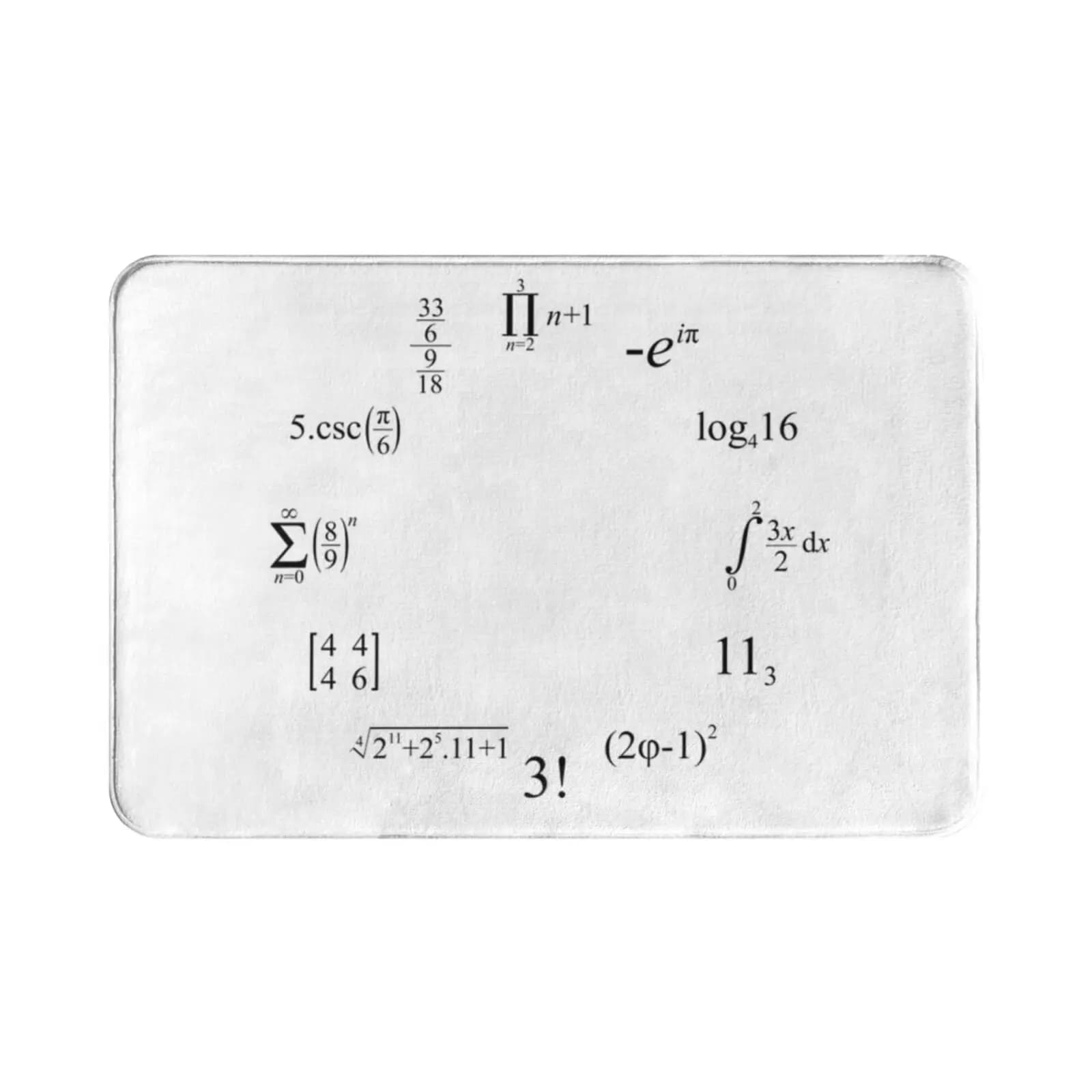 Matematica Tappeto Tappetino Tappeto Cuscino Morbido Antiscivolo Matematica Formule Matematiche Algebra Trigonometria Scienza Freak