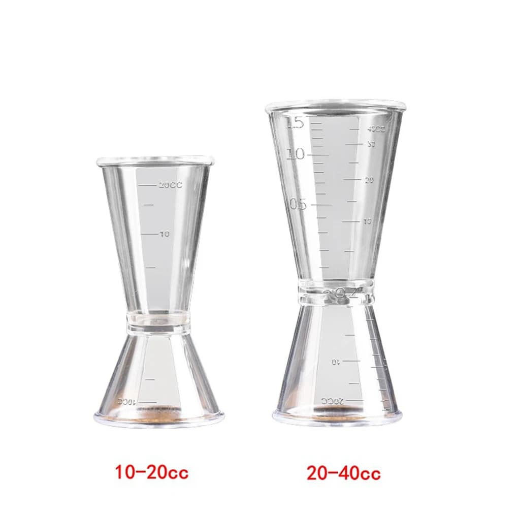Doppio misurino da Cocktail trasparente per la casa Bar Party utili accessori da Bar misurazione della bevanda misurino per Cocktail Shaker Jigger