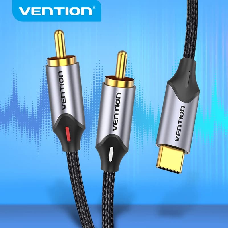 Vention Tipo C a RCA Cavo USB C a 2 RCA Y Splitter per Huawei Xiaomi Altoparlante portatile Amplificatore TV Jack Tipo C Cavo RCA