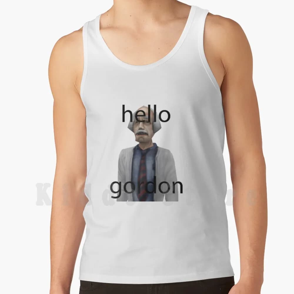 Dr.coomer Hello Gordon Tank Tops Gilet senza maniche Funny Meme Half Life