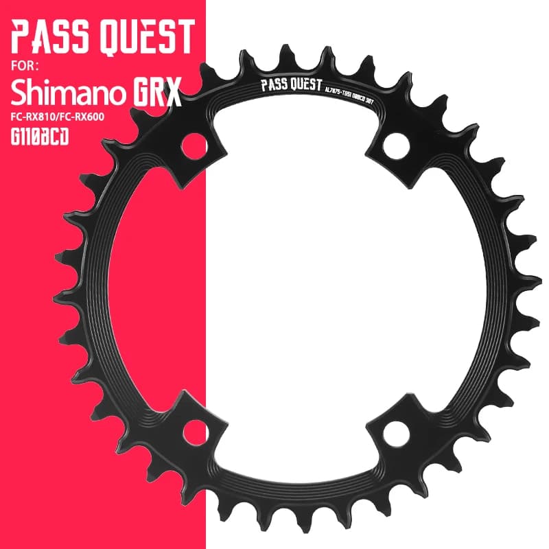 Corona ovale rotonda di 110mm BCD di GRX per le catene della bici della manovella 36T 38T 40T 42T 44T 46T 48T 50T 52T di FC-RX600 di GRX