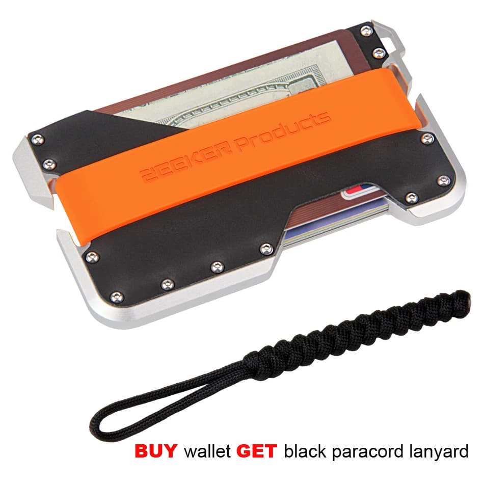 Portafoglio ZEEKER Slim portafoglio da uomo con tasca frontale porta carte di credito in vera pelle con blocco RFID