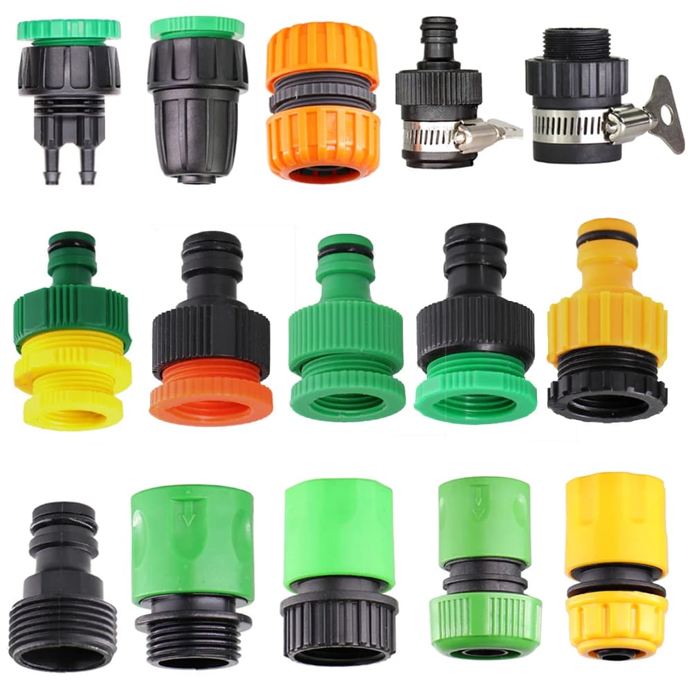 22 type garden faucet quick connector 1/2"3/4" male threading nipple joint 1/4" repair pipe irrigation divids water tools