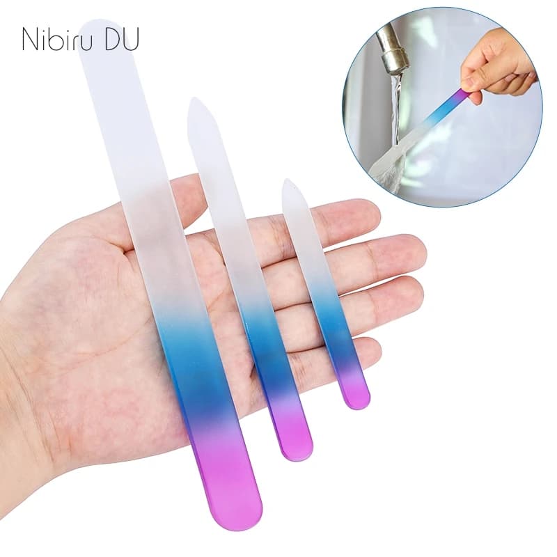 Lima per unghie professionale in vetro smerigliato levigatura buffer blocco lima per unghie gel lime per unghie molatura lucidatura strumenti per manicure