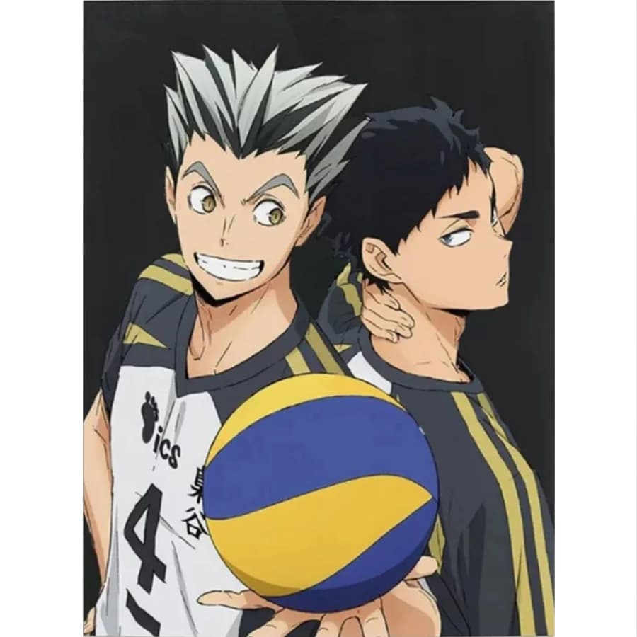 Pittura diamante 5D fai da te Haikyuu pallavolo giappone Anime due ragazzi trapano quadrato pieno ricamo punto croce adesivo da parete