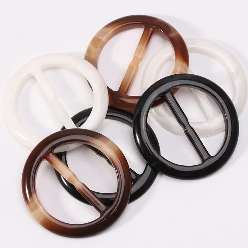 10pcs/bag High-end Belt Buttons DIY Windbreaker Coat Waist Buckle Round Resin Button Decoration Accessories