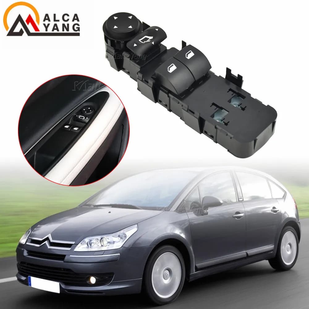 NUOVO di Alta Qualità Coupe Nero Finestra Interruttore Specchio Interruttore di Regolazione Sinistra Per Citroen C4 LC 2004 2005 2006 2007 2008 2009 2010