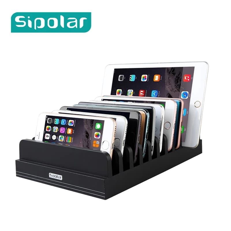 Sipolar Universale 11 slot Staffa di ricarica Docking Station Supporto per telefono per smartphone Tablet Desktop Lazyman