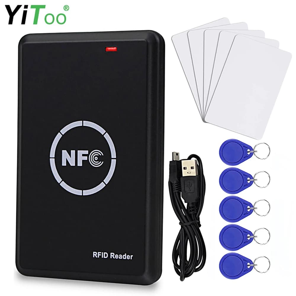 Duplicatore di lettori e scrittori RFID premium, fotocopiatrici NFC, programmatore di smart card, decodificatore 125KHz 13,56MHz, schede portachiavi UID T5577, USB