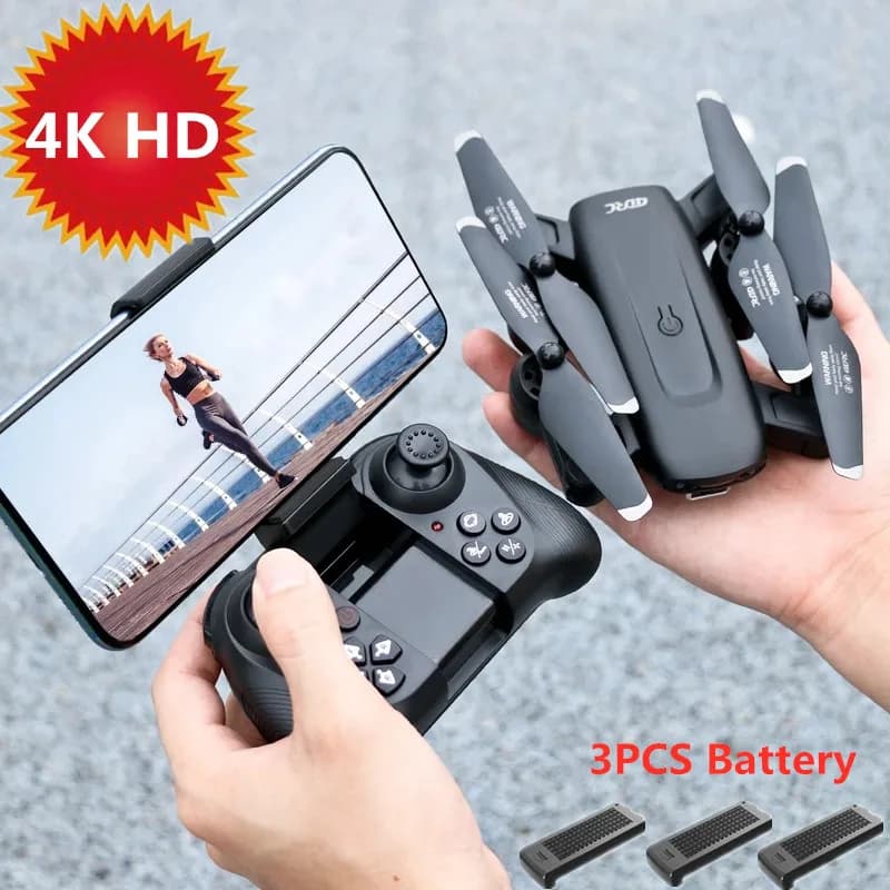 Drone Professionale 4K con Doppia Fotocamera HD WiFi FPV, Quadricottero RC Pieghevole con Angolo Ampio, Giocattolo per Bambini e Regalo per Adulti