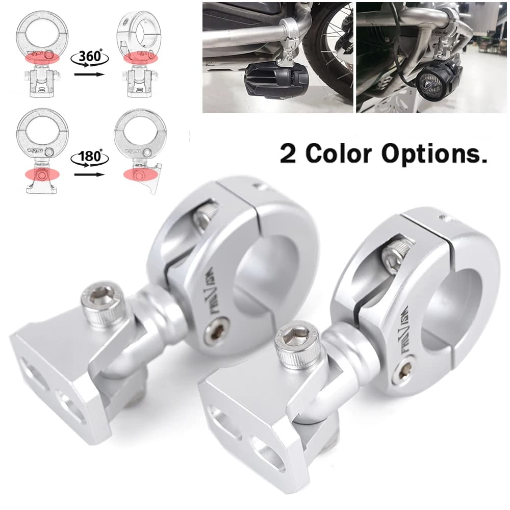 20-27mm OD Moto Spot light staffa tubo morsetto Kit di montaggio LED faretti Moto fendinebbia montaggio accessori Moto