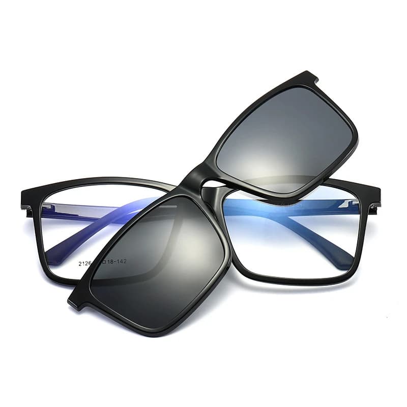 YIMARUILI Multi-function Optical Prescription Eyewear Men's Magnetic Clip-on Sunglasses Anti-ultraviolet Driving Glasses 2126