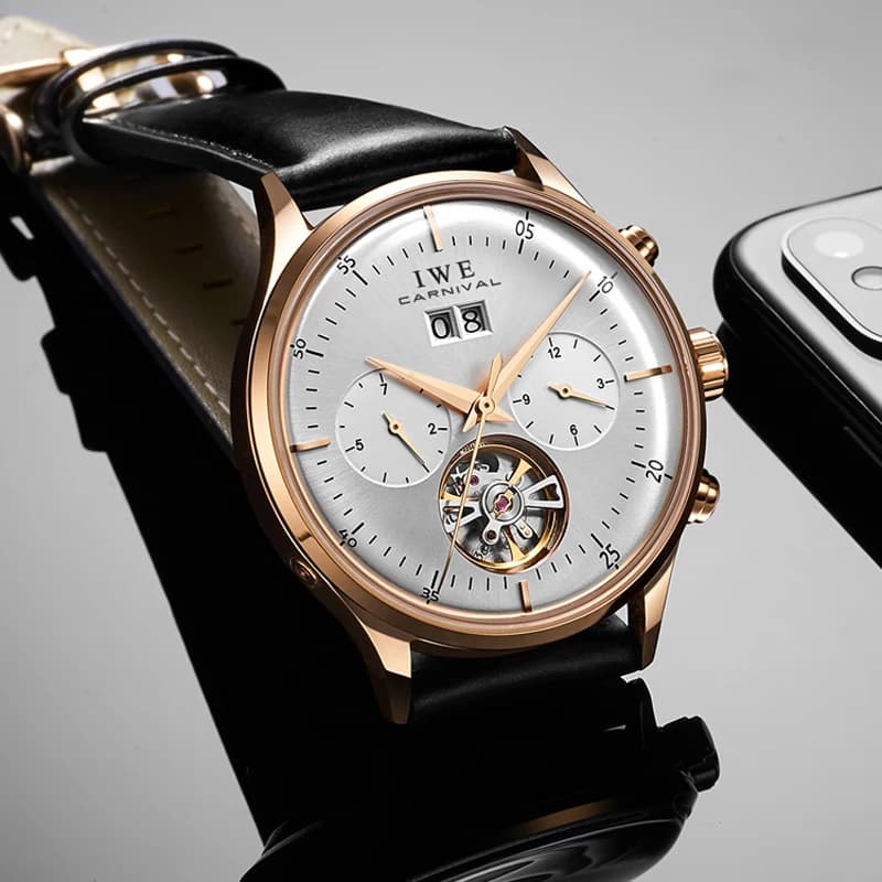 Montre Homme Orologi di marca di lusso da uomo Orologio da uomo automatico a carica automatica Orologio da polso meccanico da uomo impermeabile con data in pelle