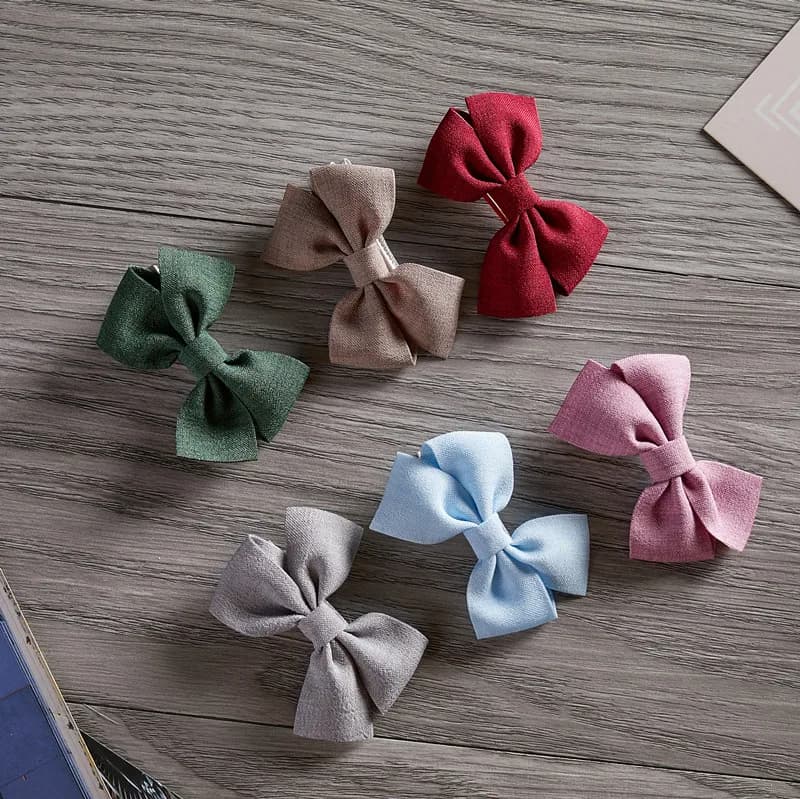 Nuovo 6 pz/lotto bambini bambini accessori per capelli ragazze belle clip di capelli archi forcine cravatte per capelli corde copricapo corea