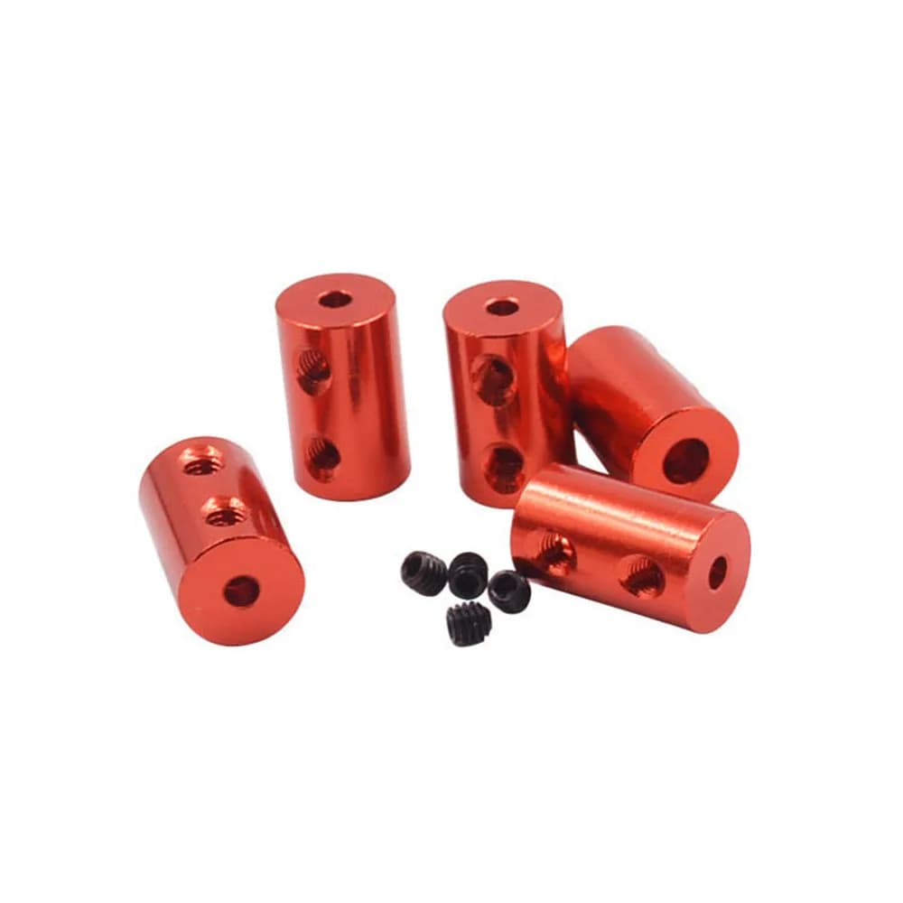 6 pz In Lega di Alluminio Giunto Rigido Foro 1mm 2mm 3.17mm 4mm 5mm 6mm Albero Motore Accoppiatore Connettore Motore Stepper 3D parti della stampante
