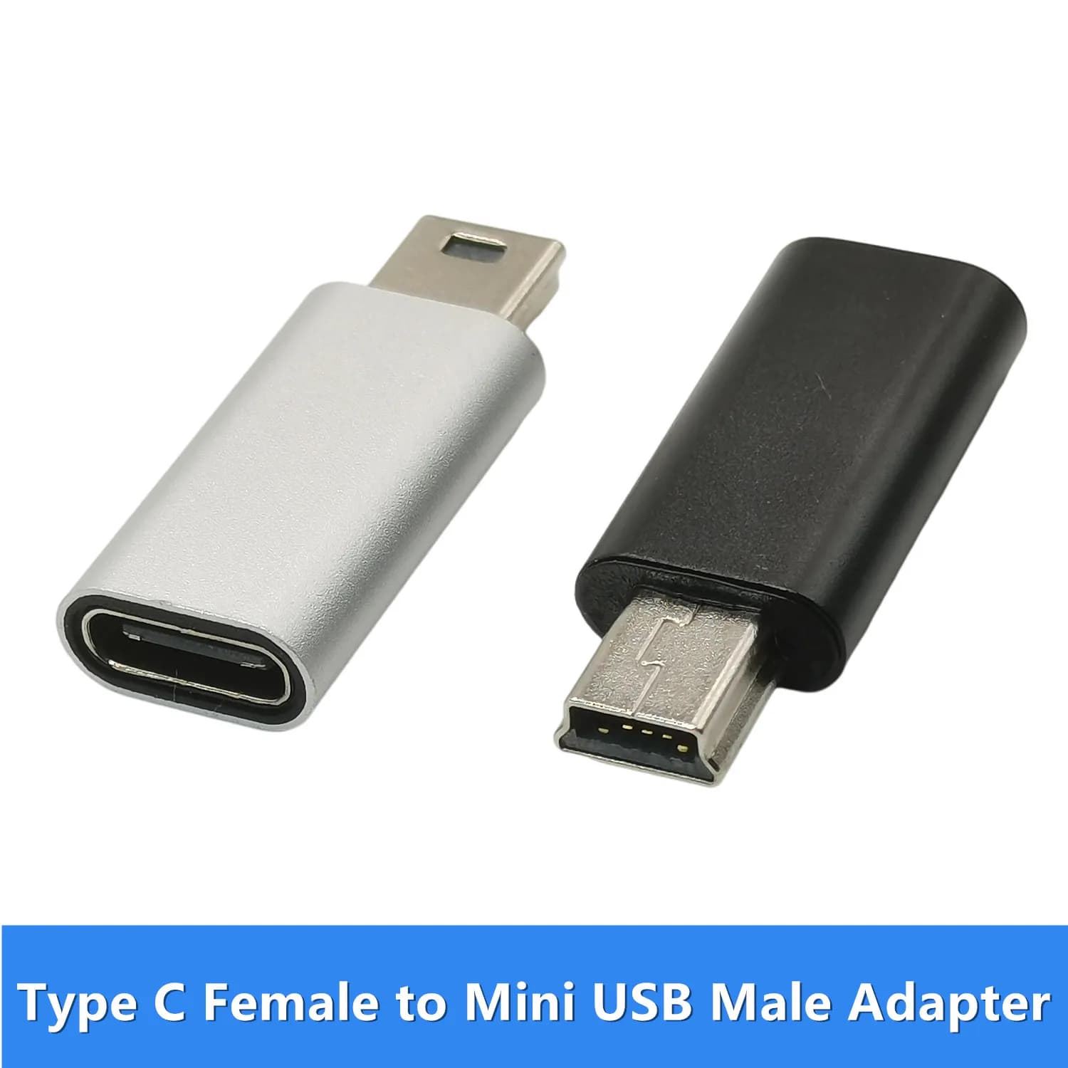 USB Adapter Type C Female to Mini USB Male Convert Connector for GoPro Hero3+ PS3 Controller, MP3 Player,Dash Cam,Digital Camera