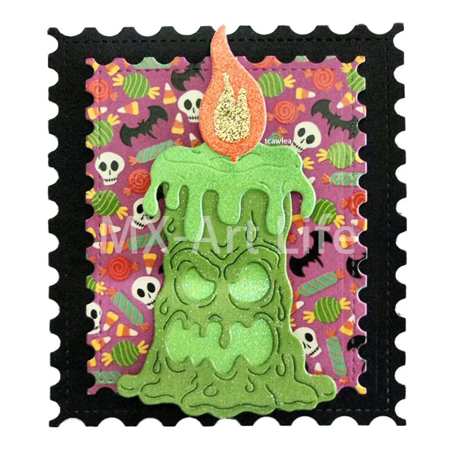 RIP Grim Reaper Spider Cat Pumpkin Candle Ghost Metal Cutting Dies bambola di Halloween per fai da te Scrapbooking Card Craft decorativo