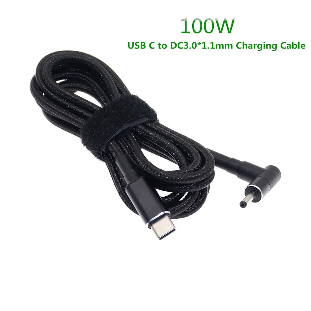 Cavo Adattatore USB C Tipo C Maschio a DC 3.0x1.1mm Maschio PD per Ricarica Notebook, Compatibile con Samsung, Acer, Asus, 1.8m
