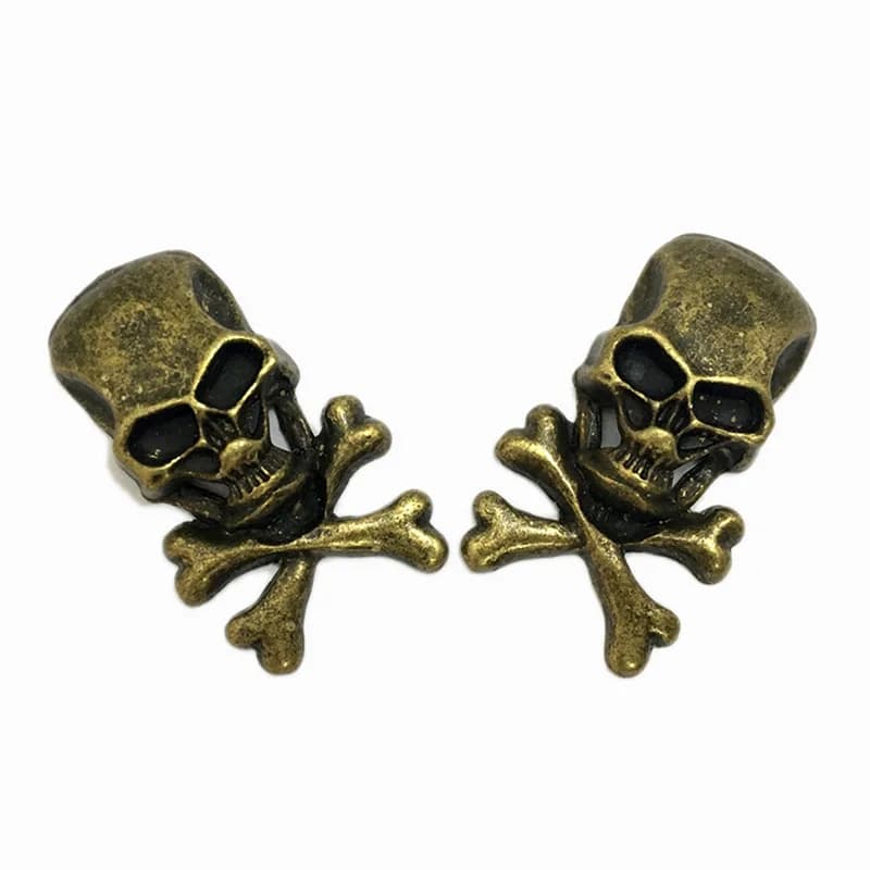 4 pezzi in metallo bronzo con teschio rivetto distintivo con punta vite punk per borse da cintura scarpe vestiti accessori artigianali in pelle fai da te decorati