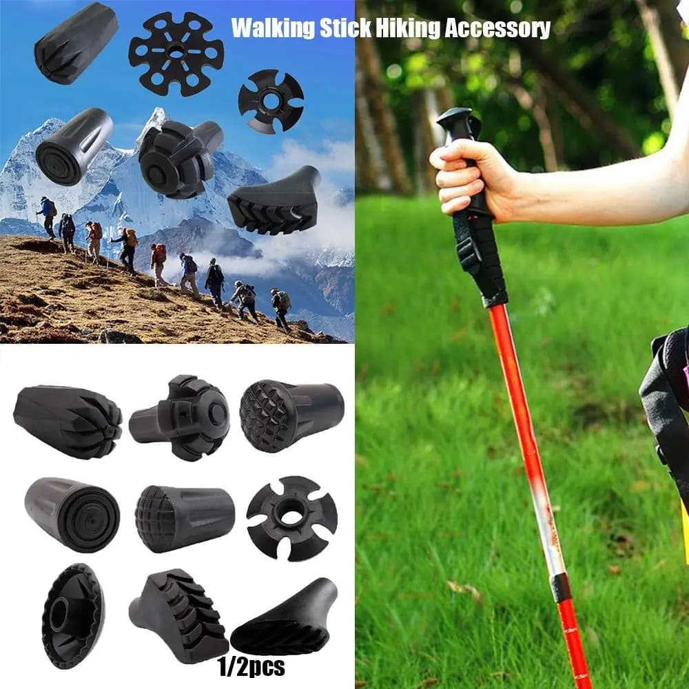 Adjustable telescopic walking stick tool Hiking Mountain pole accessories Spare tips for poles Trekking stick protection