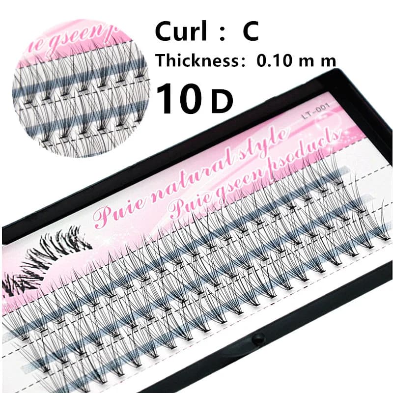 A box of 60 bunches of fake 10D eyelashes, natural eyelash extension, personal eyelash extension tool, professional makeup eyes