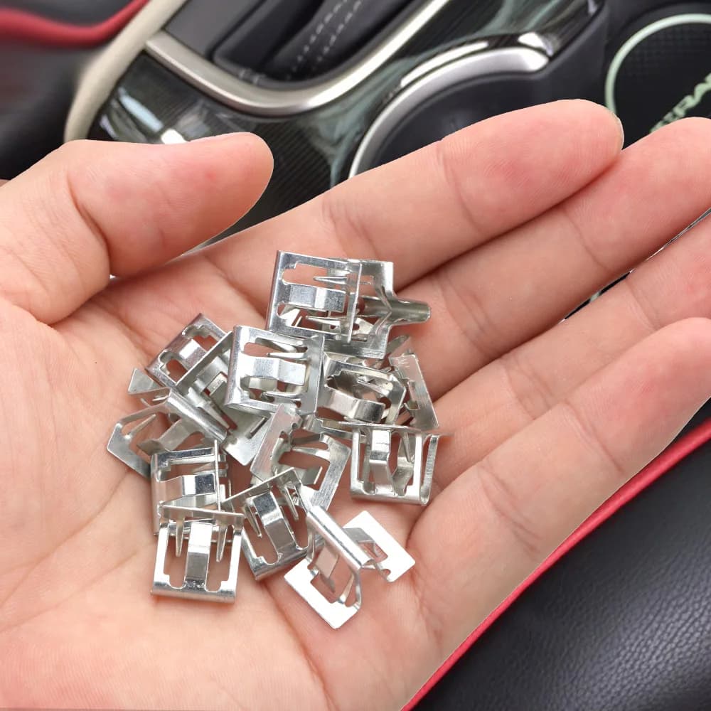 15 pezzi di elementi di fissaggio universali per auto cruscotti per auto DVD piastra di rivestimento interna fissa con clip in ferro fibbia accessori auto