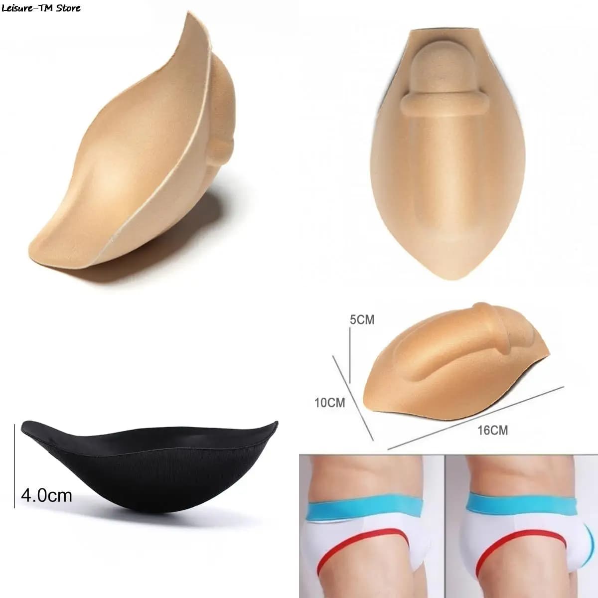 1 pz moda uomo intimo slip Sexy pantaloncini Jockstraps morbido rigonfiamento Enhancer Cup inserto per costumi da bagno mutandine sacchetto di spugna