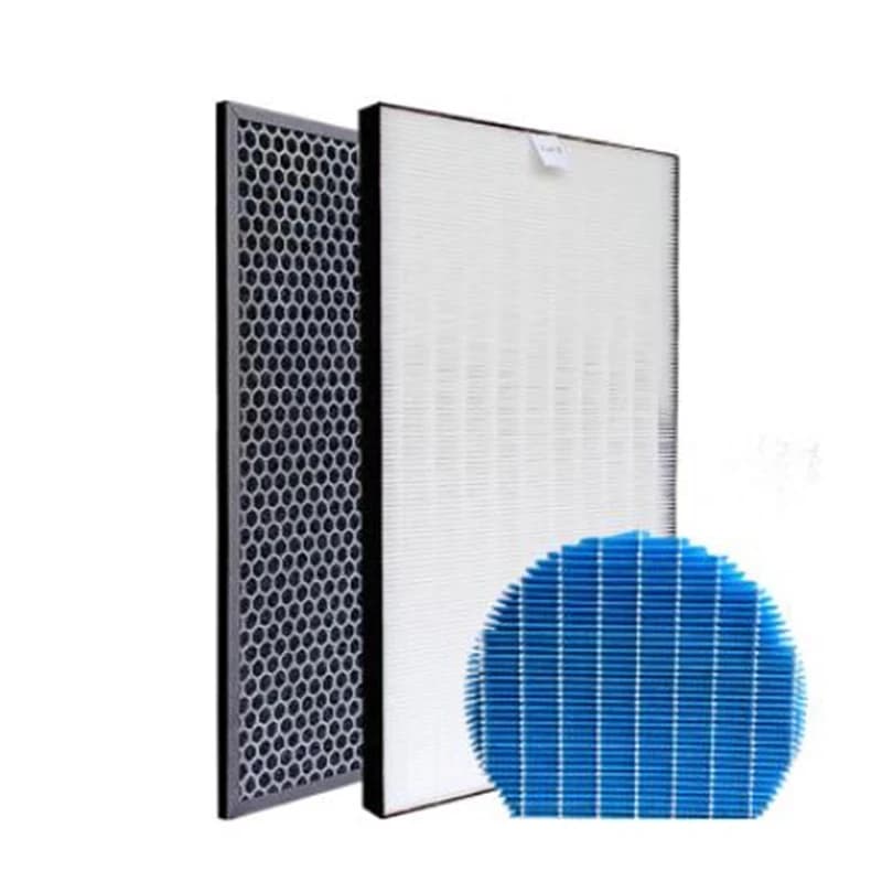 Filtro HEPA FZ-D40HFE e Filtro a Carbone Attivo FZ-D40DFE per Purificatore d'Aria Sharp KC-D40Y-B, Ricambi per Umidificatore
