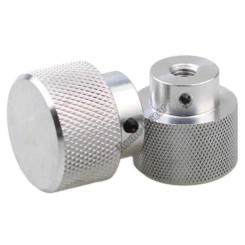 2Pcs M6-M10 Aluminum Alloy Small Head Mesh Hand Screw Step Knurled Nut Blind Hole Tripod Fastening Foot Bracket Bolt Fixed Screw