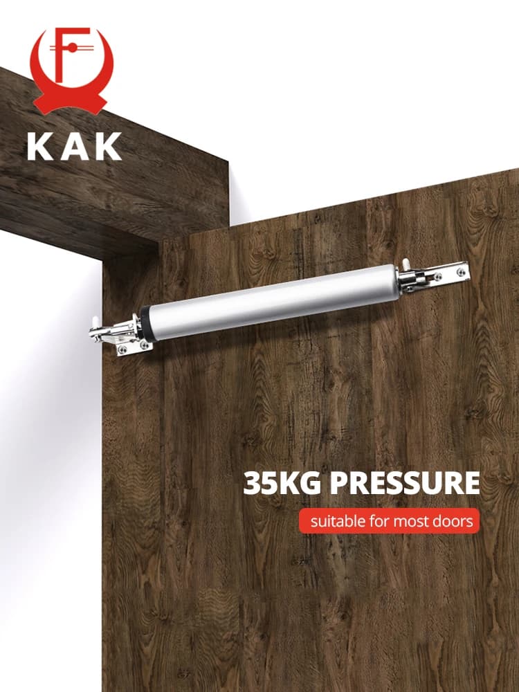 KAK Chiudiporta automatico con chiusura morbida 35KG Posizionamento pneumatico a velocità regolabile Fermaporta Supporto protettivo per porta Hardware