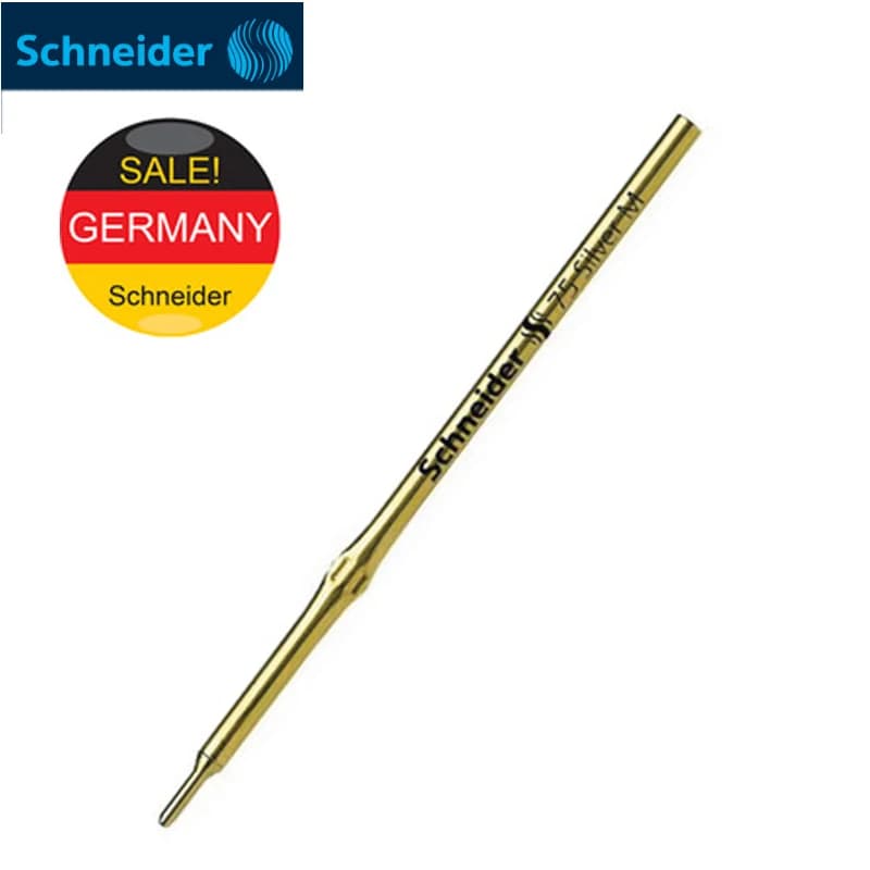 10 ricariche per penna a sfera in argento schneide importate in germania, ricariche di cancelleria in pelle di plastica da 0.5mm, forniture per ufficio e scuola