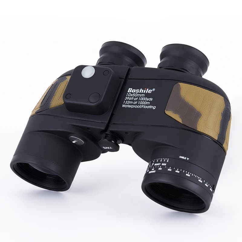 Boshile 10 x50 HD binocolo ad alta potenza con telemetro bussola telescopio militare impermeabile ad azoto per la caccia al birdwatching