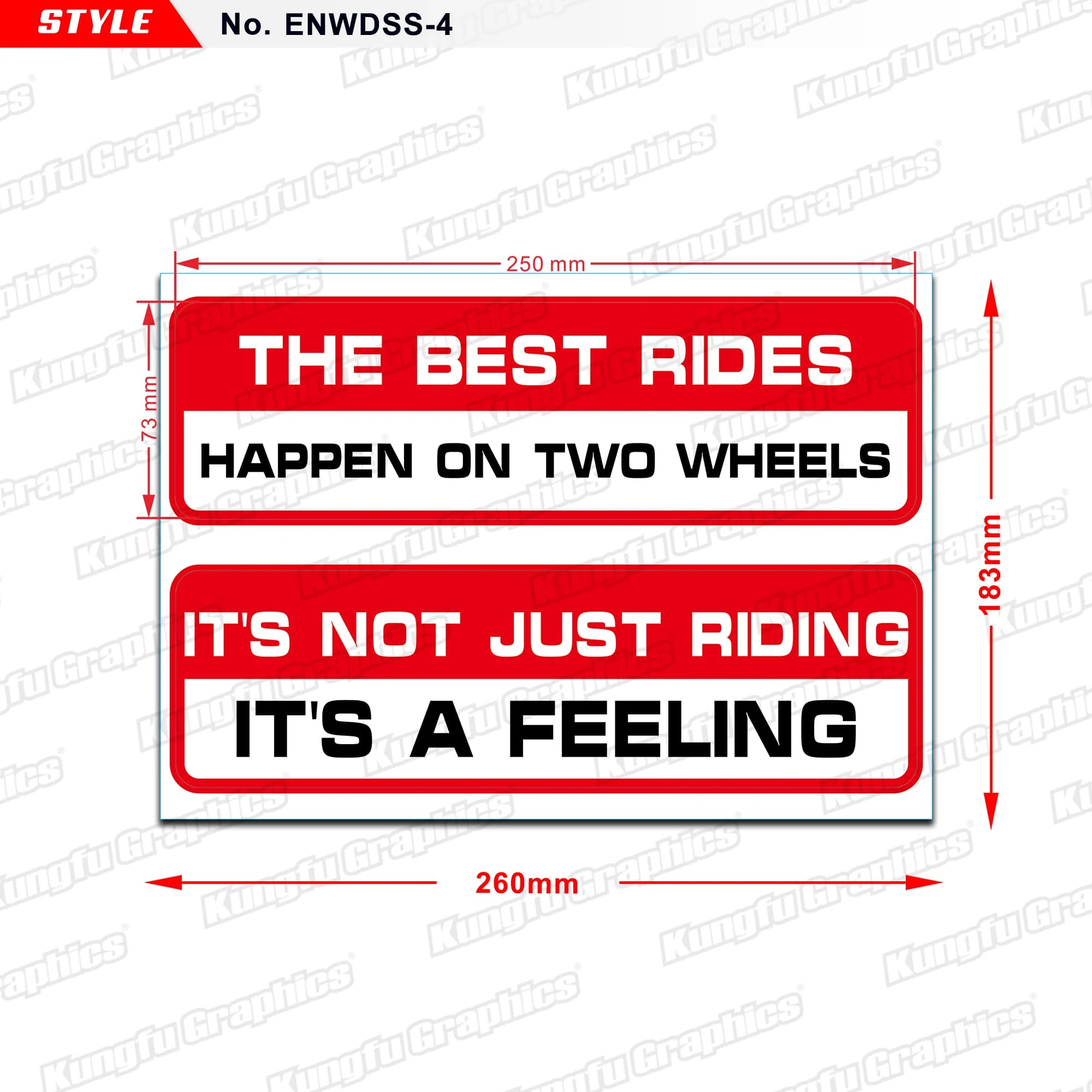 JY Racing Bikers Slogan Graffiti divertenti per moto ATV UTV Dirt Bike Moto Casco Decalcomanie Adesivo, Stile No.ENWDSS-4