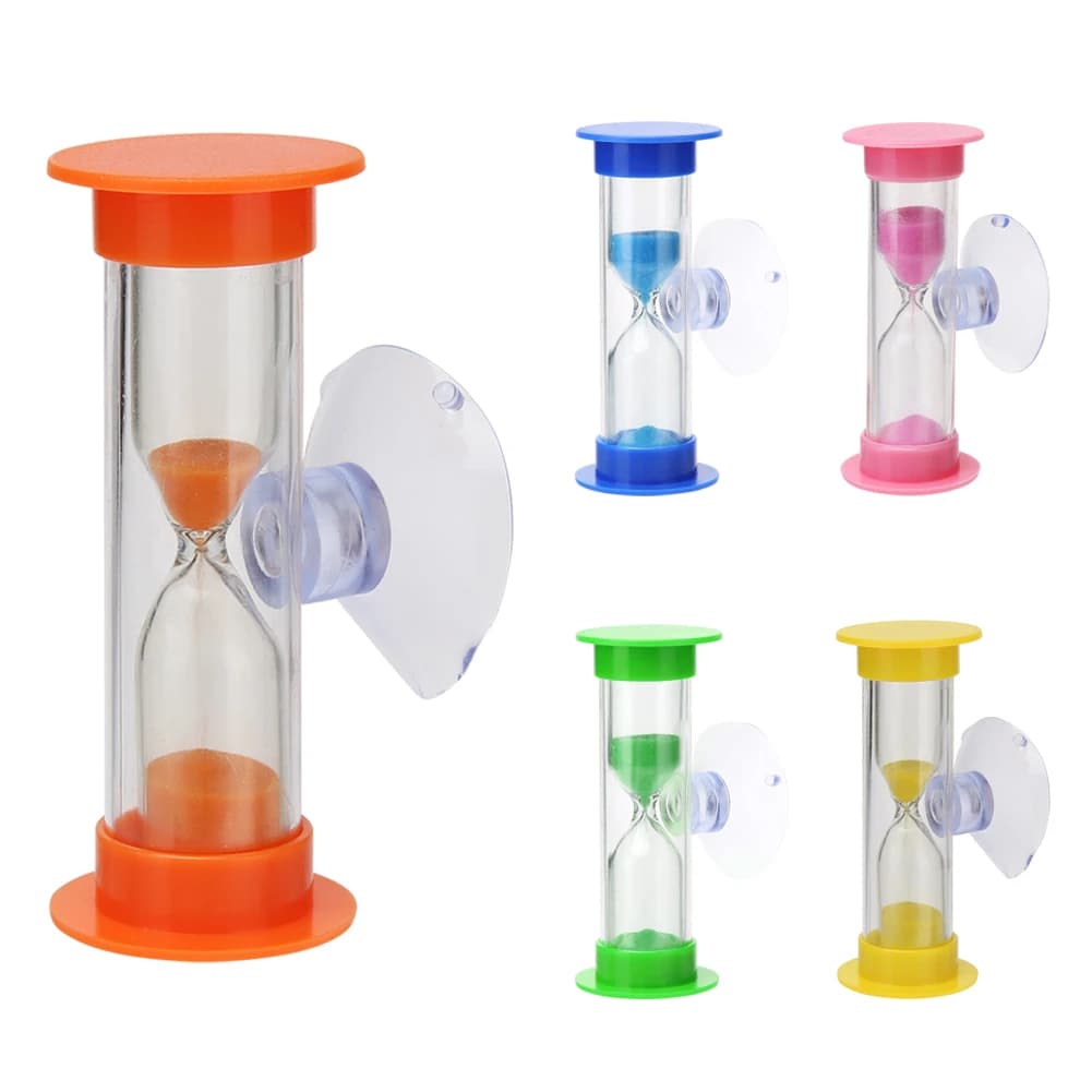 Clessidre 2/3min con ventosa denti per bambini Timer per spazzolatura clessidra orologio da sabbia giocattoli per bambini regalo decorazione domestica