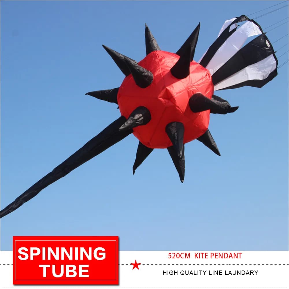 HFLY Nuovo Arrivo Morbido Gonfiabile Spinning Kite tubo 5.2M aquilone Windsocks pendente linea lavanderia